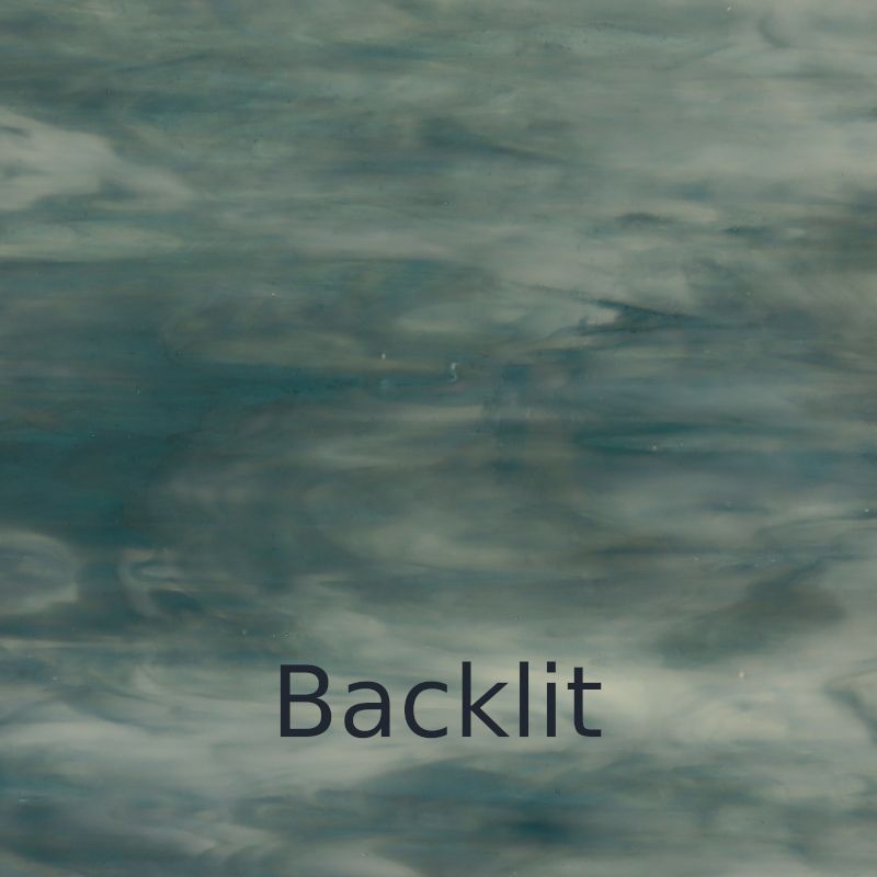 Plaque de Verre Bleu Gris Strié