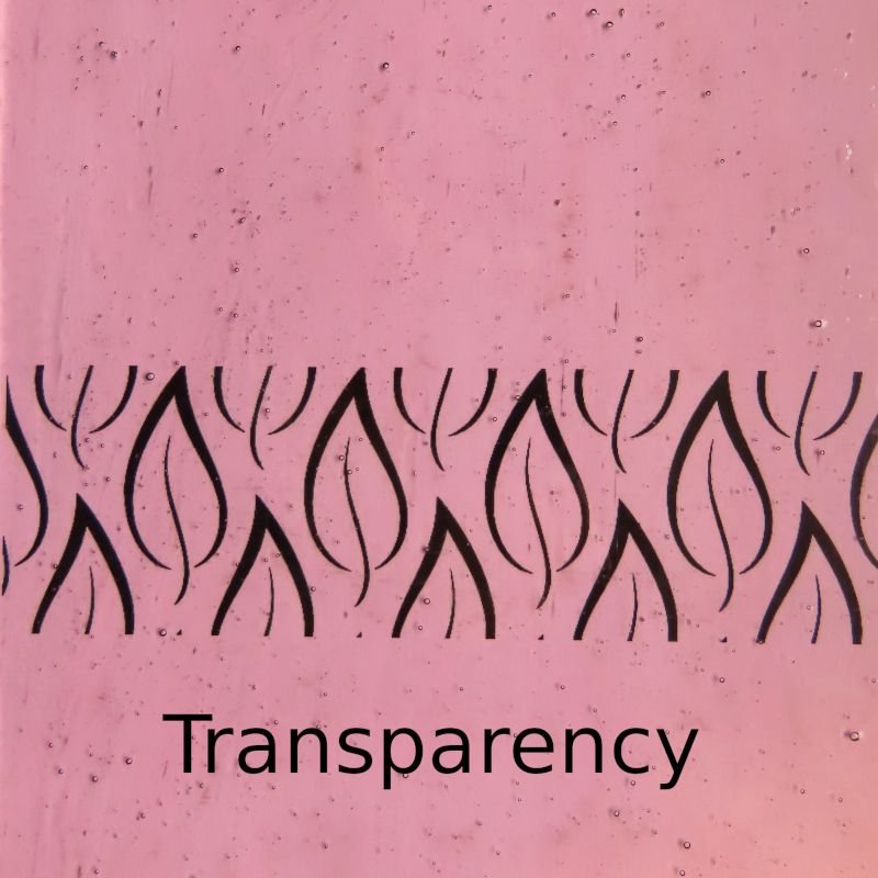 Plaque de Verre Rose Ancien