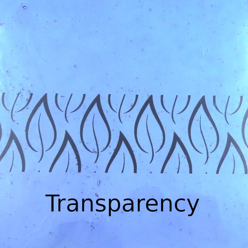 Plaque de Verre Bleu Blanchi