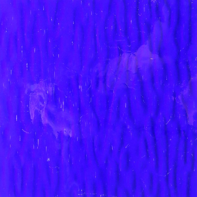 Plaque de Verre Bleu Profond Ondulé