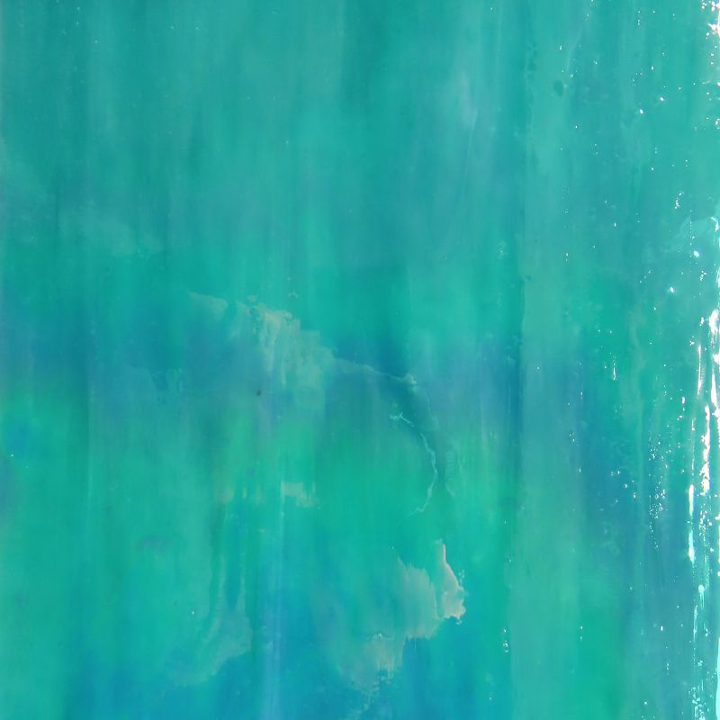 Glass Plate  Sea Green Pearlescent