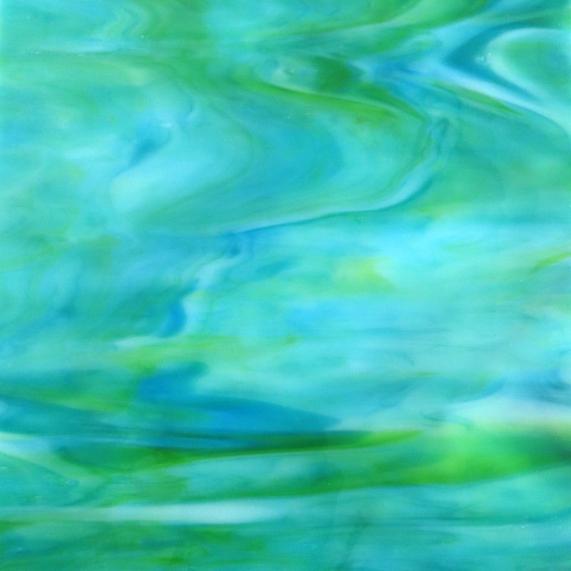 Plaque de Verre Bleu Sarcelle Citron Vert Opale