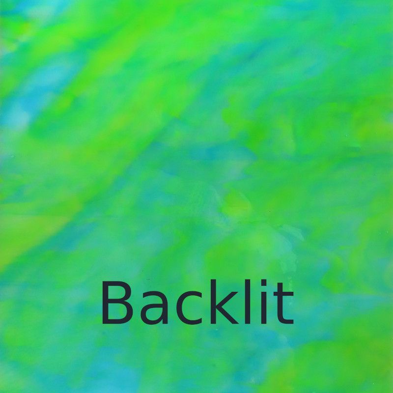 Plaque de Verre Bleu Sarcelle Citron Vert Opale