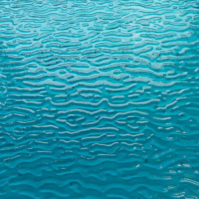 Glass Plate Turquoise Ripple