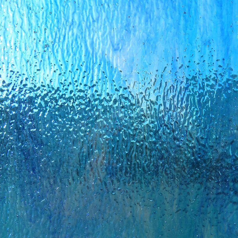 Glass Plate Turquoise Wave Ripple