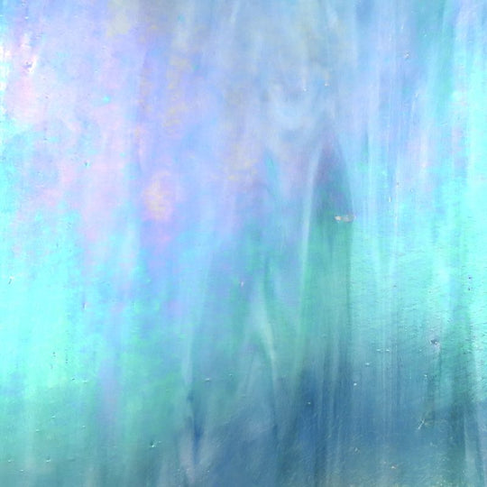 Glass Plate Soft Aqua Pearl