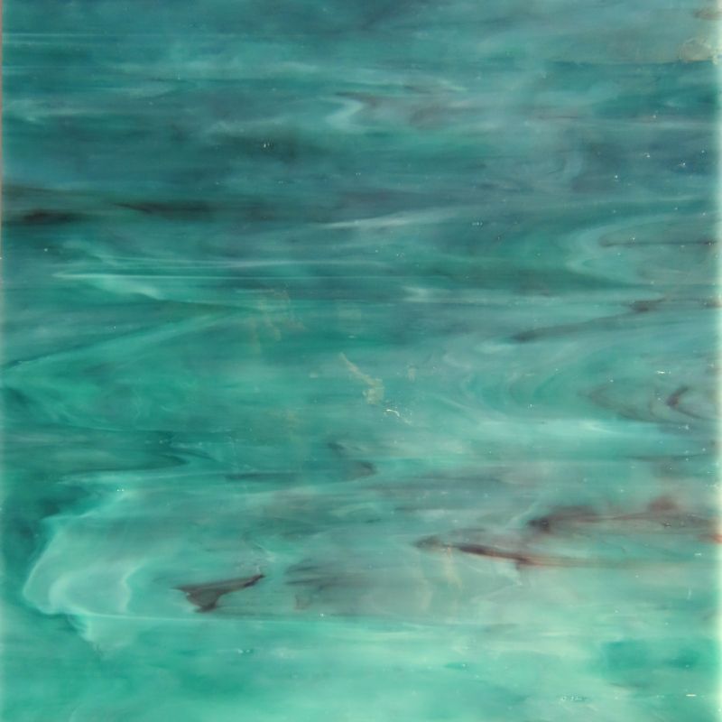 Plaque de Verre Bleu Sarcelle Fumé