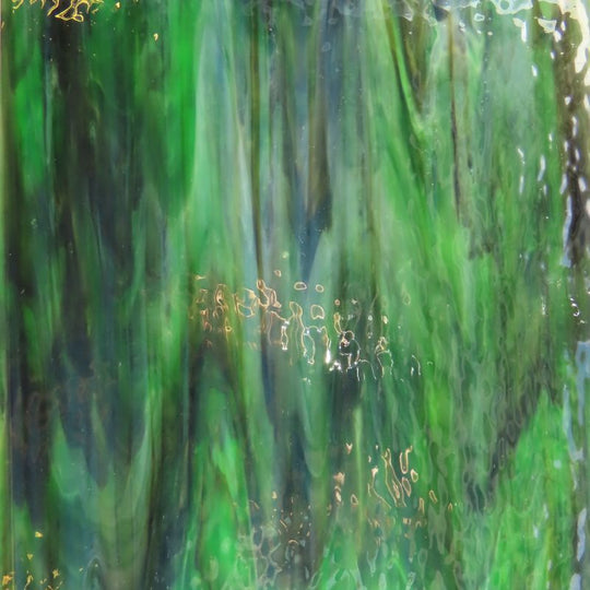 Lastra di vetro verde ondulata