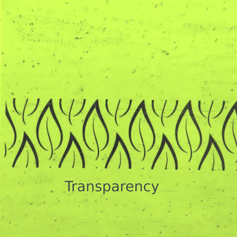 Lastra di vetro luce giallo verde