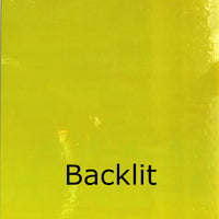 Glasplatte Neon Gelb Irisiert