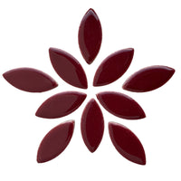 Mosaiksteinen Elipsenform 25mm Merlot