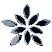 Mosaiksteinen Elipsenform 25mm Silber