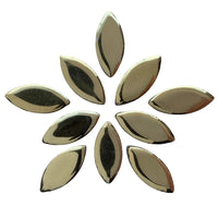 Mosaiksteinen Elipsenform 25mm Gold