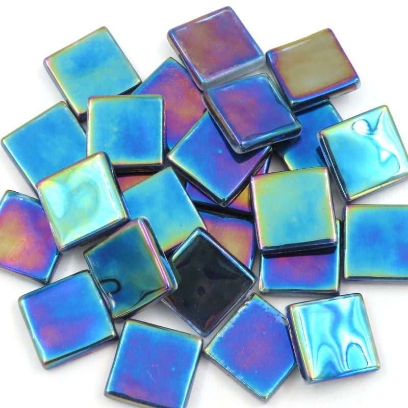 Kristall Wavy Irisierend 20mm Dunkelblau