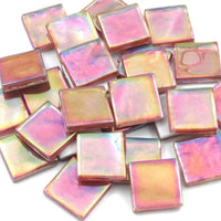 Kristall Wavy Irisierend 20mm Karmesinrot