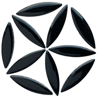 Mosaiksteinen Ellipse Schwarz