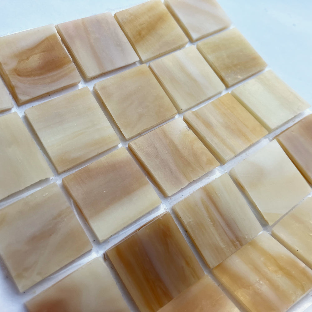 Glasmosaik Tiffany-Glas 20mm  Caramel