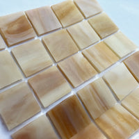 Glasmosaik Tiffany-Glas 20mm  Caramel