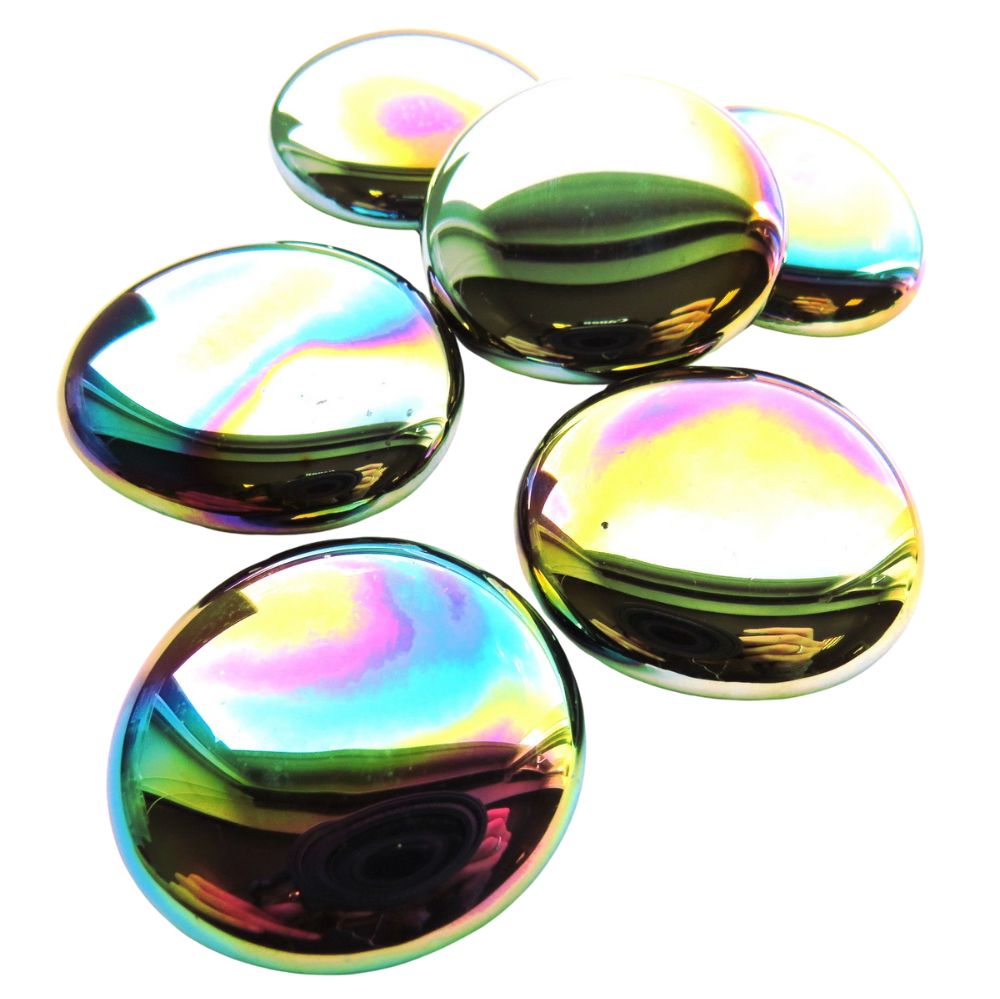 Billes de Verre XL 30-36mm Noir Irisée