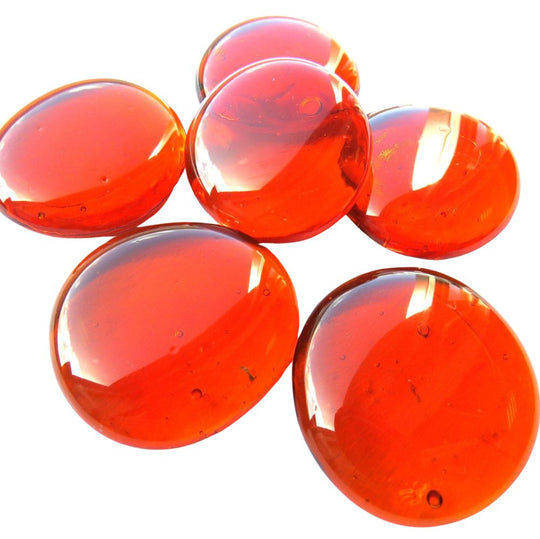 Glass Nuggets XL 30-36mm  Orange Crystal