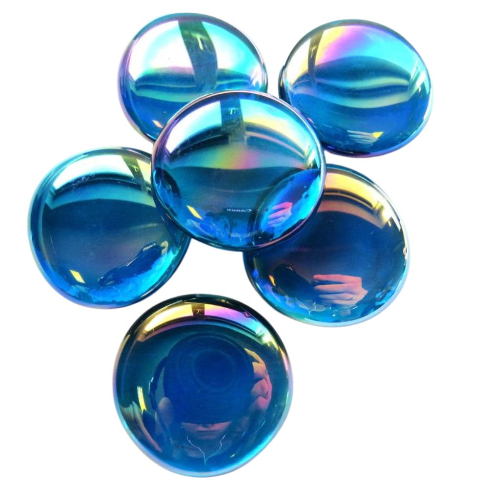 Billes de Verre XL 30-36mm  Turquoise Diamant