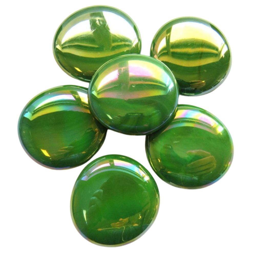 Billes de Verre XL 30-36mm Vert Irisée
