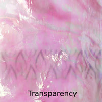 Lastra di vetro iridescente rosa pastello