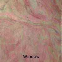 Lastra di vetro iridescente rosa pastello
