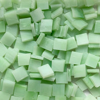 Loose 15 mm Tiffany Glacier glass tiles in Jade