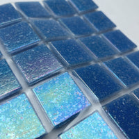 Glasmosaik Irisierend 20mm Himmelblau