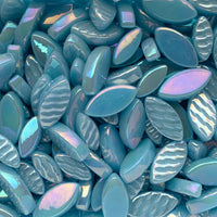 Mosaiksteinen Elipsenform Perle Glas Türkis