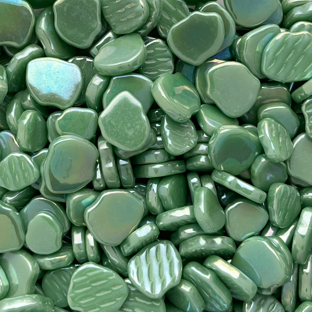 Fleur de Sakura Perlé Vert Pré