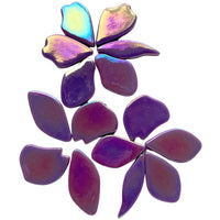 Verre Mosaique - glass mosaic -Glasmosaik-glasmozaïek-Bloemblaadjes Glas Parelmoer Magenta - mosaicshop