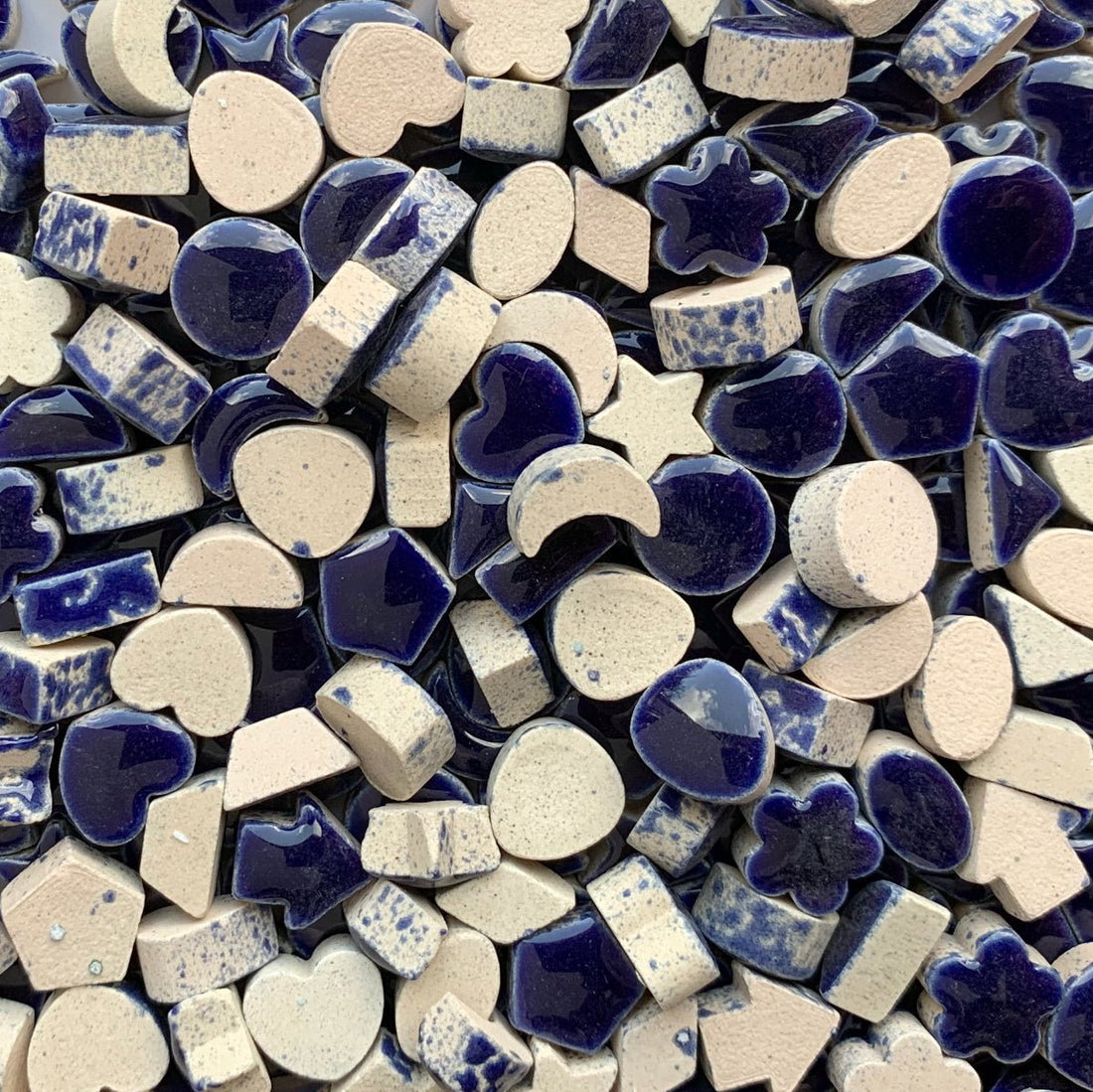Verre Mosaique - glass mosaic -Glasmosaik-glasmozaïek-Charms Mini Donkerblauw - mosaicshop