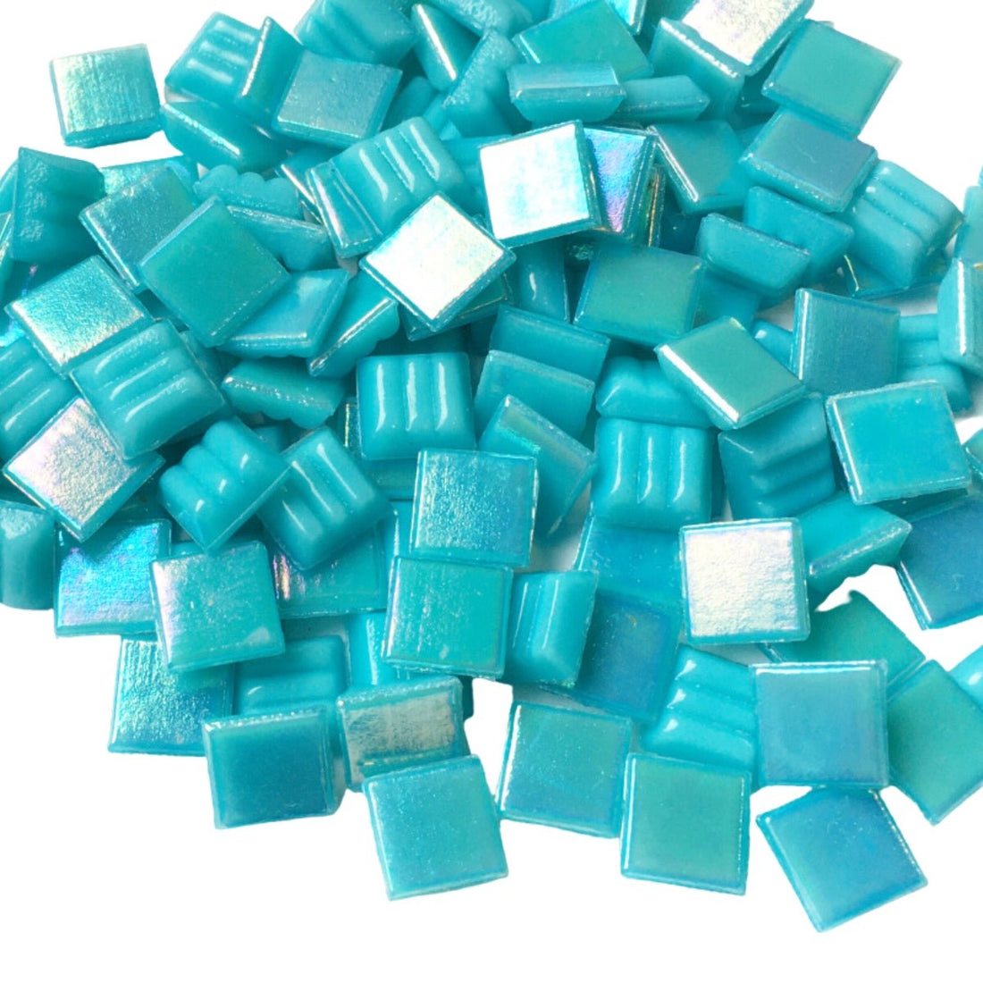 Verre Mosaique - glass mosaic -Glasmosaik-glasmozaïek-Glasmozaiek Iriserend 10mm Zee - mosaicshop