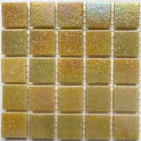 Verre Mosaique - glass mosaic -Glasmosaik-glasmozaïek-Glasmozaiek Iriserend 20mm Champagne - mosaicshop