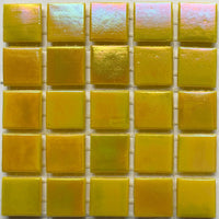 Verre Mosaique - glass mosaic -Glasmosaik-glasmozaïek-Glasmozaiek Iriserend 20mm Citrien - mosaicshop
