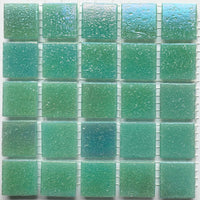 Verre Mosaique - glass mosaic -Glasmosaik-glasmozaïek-Glasmozaiek Iriserend 20mm Turkoois - mosaicshop