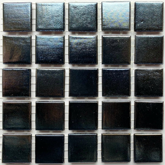 Mosaico di vetro iridescente 20mm nero