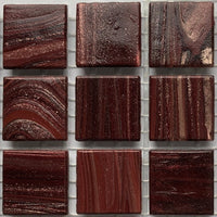 Verre Mosaique - glass mosaic -Glasmosaik-glasmozaïek-Glasmozaiek met Goud Dooradert 20mm Granaat - mosaicshop