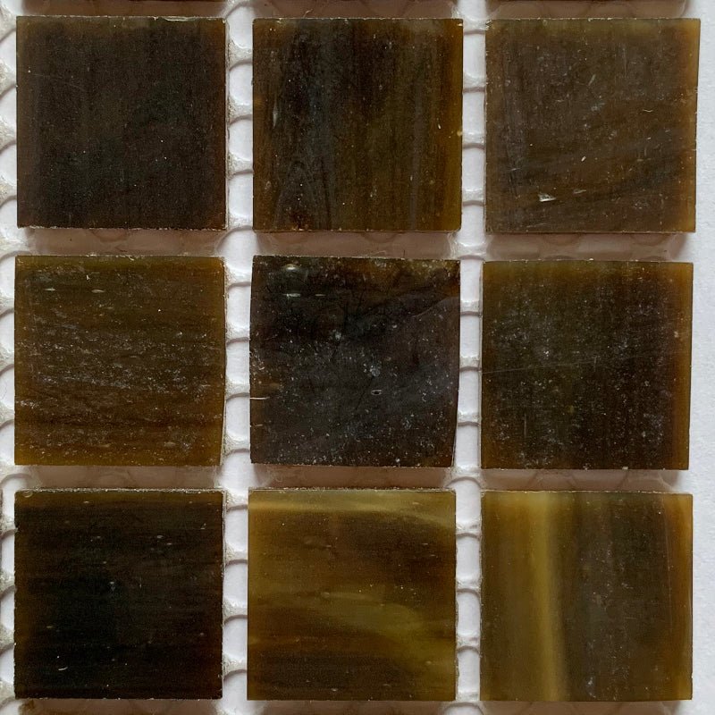 Verre Mosaique - glass mosaic -Glasmosaik-glasmozaïek-Glasmozaiek Tiffany Glacier 20mm Eik - mosaicshop