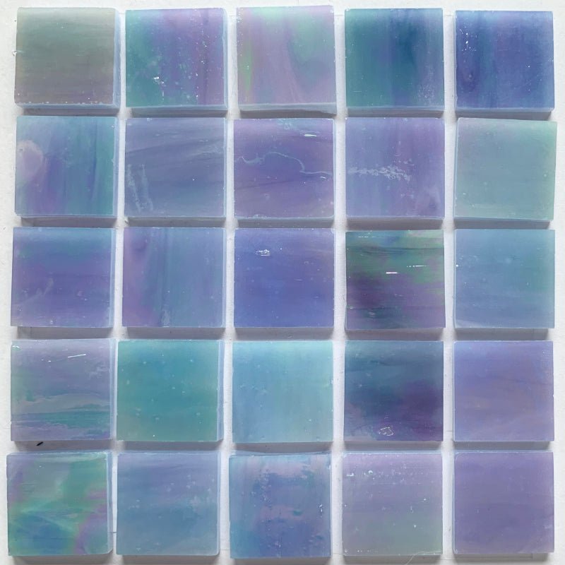 Verre Mosaique - glass mosaic -Glasmosaik-glasmozaïek-Glasmozaiek Tiffany Glacier 20mm Noorderlicht - mosaicshop
