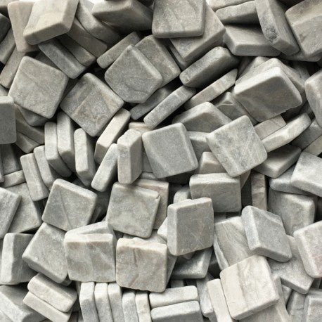 Verre Mosaique - glass mosaic -Glasmosaik-glasmozaïek-Marmer 15mm Azul Gris - mosaicshop
