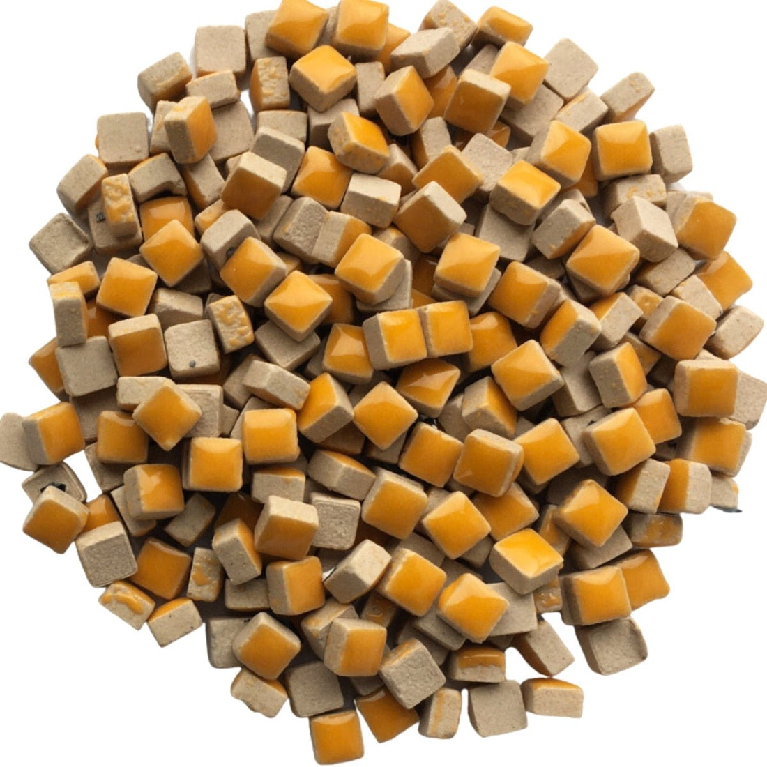 Verre Mosaique - glass mosaic -Glasmosaik-glasmozaïek-Micro Keramiek 5mm Curry - mosaicshop