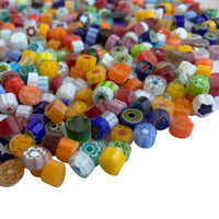 Verre Mosaique - glass mosaic -Glasmosaik-glasmozaïek-Millefiori Kleurmix 7/8 doorzichtig - mosaicshop