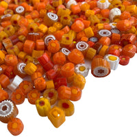 Verre Mosaique - glass mosaic -Glasmosaik-glasmozaïek-Millefiori Oranjemix - mosaicshop