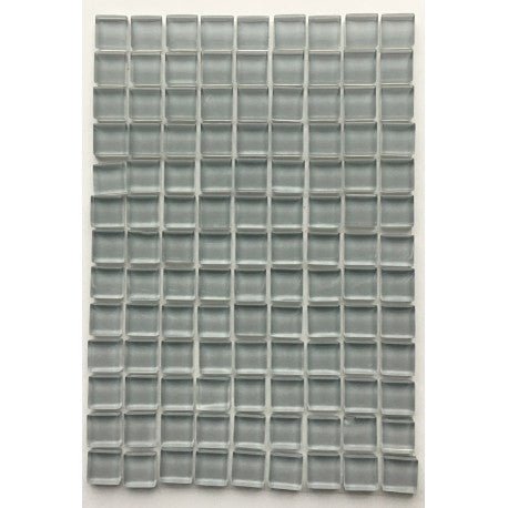 Verre Mosaique - glass mosaic -Glasmosaik-glasmozaïek-Murrini 10mm Lichtgrijs - mosaicshop