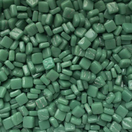 Verre Mosaique - glass mosaic -Glasmosaik-glasmozaïek-Ottoman 8mm Half Cyaan - mosaicshop