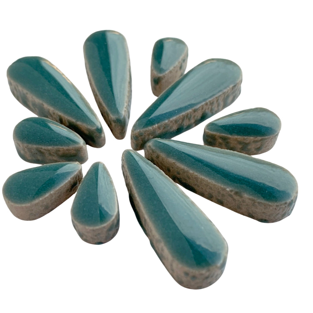 Gouttes de Céramiques  Menthe Foncé