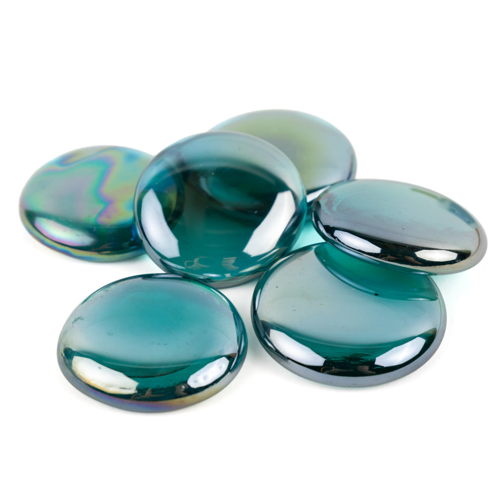 Glass Nuggets XL 30-36mm Teal Diamond